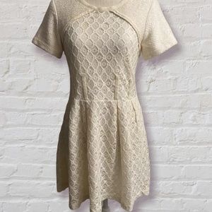 SEA NEW YORK - Cream Crochet Lace Dress Size 0 Has Pockets !!